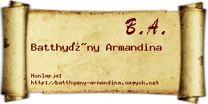 Batthyány Armandina névjegykártya